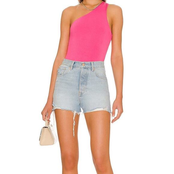 Lovers + Friends Austin Super High Rise Cut Off Denim Shorts in Miami - Picture 1 of 10